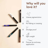 CP2 Playmate Eyeliner Matte Colours (ROYAL WHITE 02),(DENIM BLUE 03),(BAKED BROWN 04) - 8