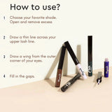 CP2 Playmate Eyeliner Matte Colours (ROYAL WHITE 02),(DENIM BLUE 03),(BAKED BROWN 04) - 5