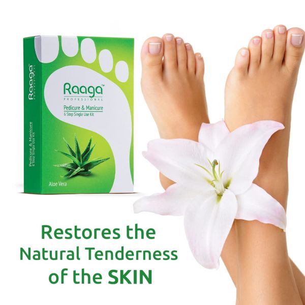 Raaga Professional Aloe Vera Pedicure and Manicure 6 Step Single Use Kit (63gm) - 4