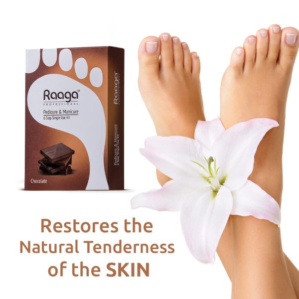Raaga Professional Chocolate Pedicure and Manicure 6 Step Single Use Kit (63gm) - 4