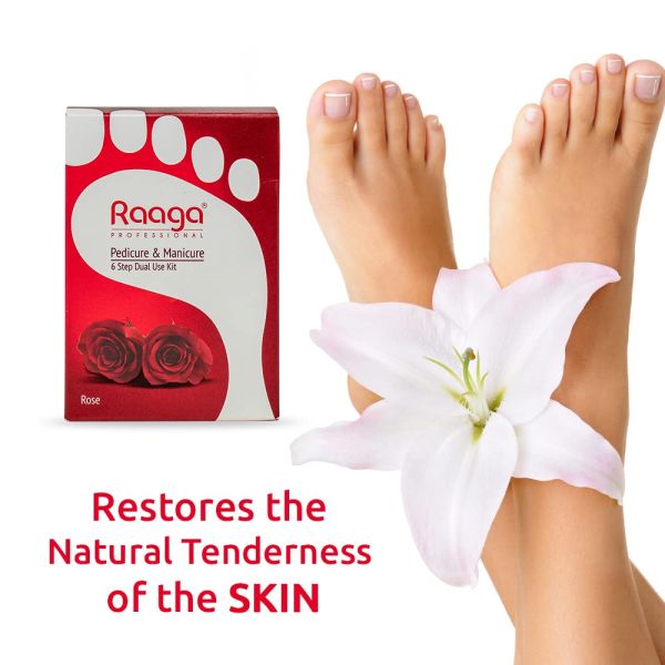Raaga Professional Rose Pedicure & Manicure 6 Step Single Use Kit (63gm) - 3